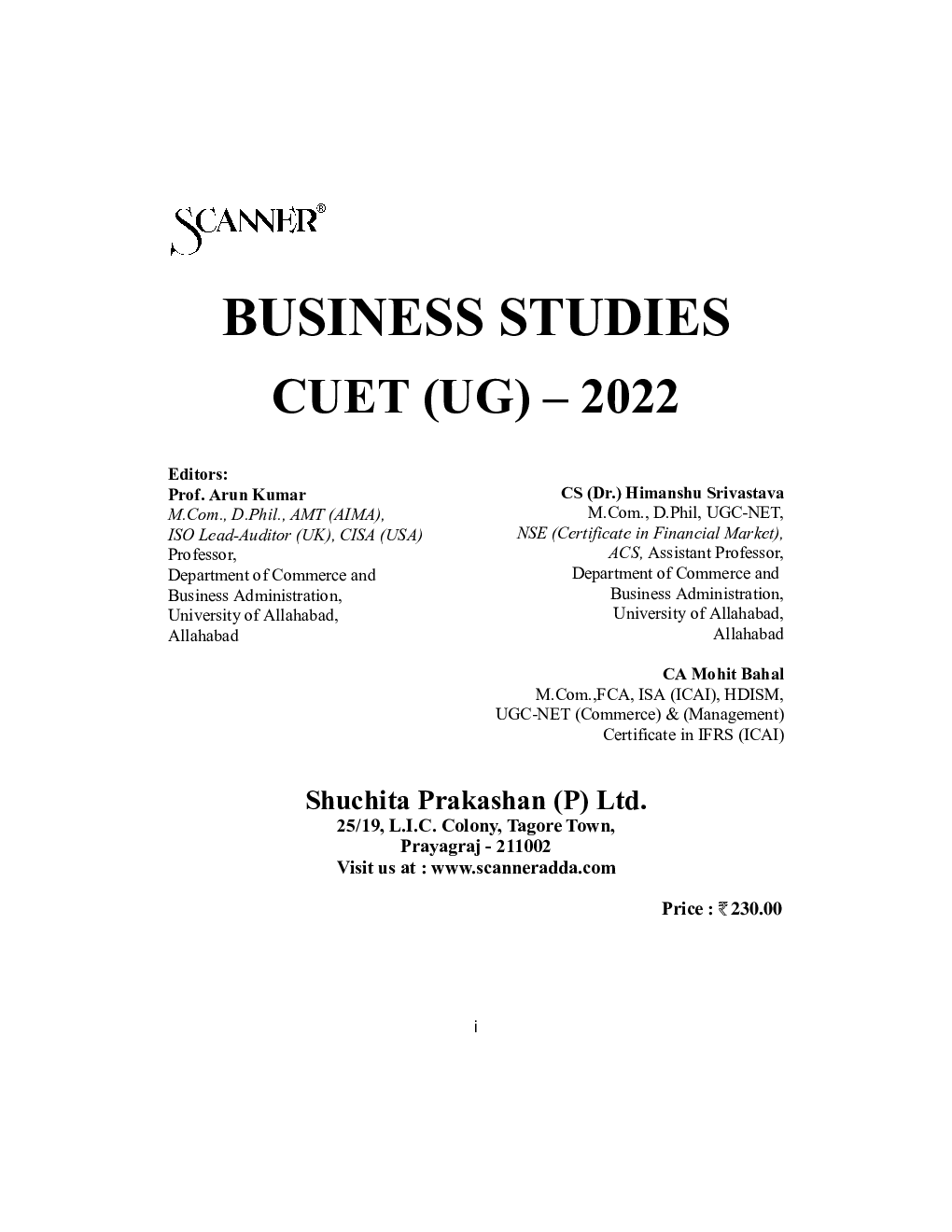 Shuchita CUET-UG Business Studies Scanner - Page 2