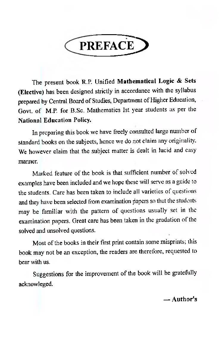 Mathematical Logic & Sets First Year: Elective - Page 3