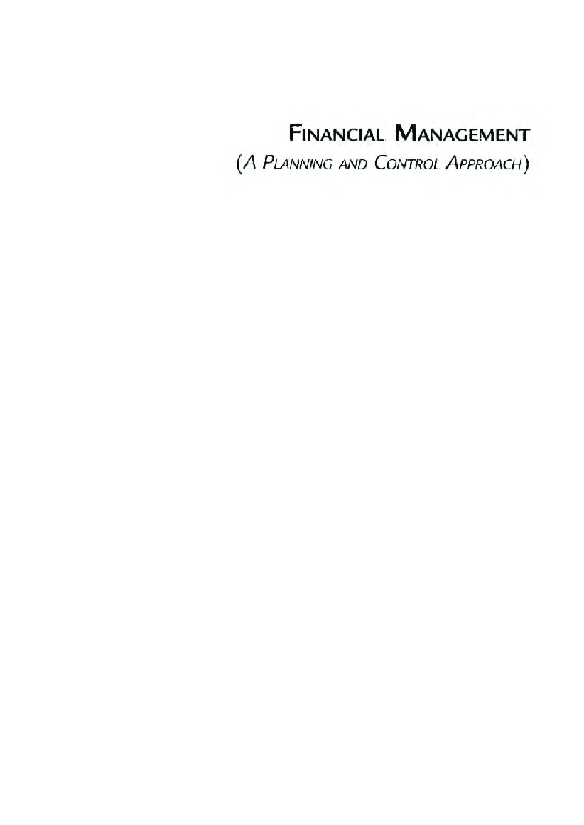 Financial Management (A Planning and Control Approach)  - Page 2