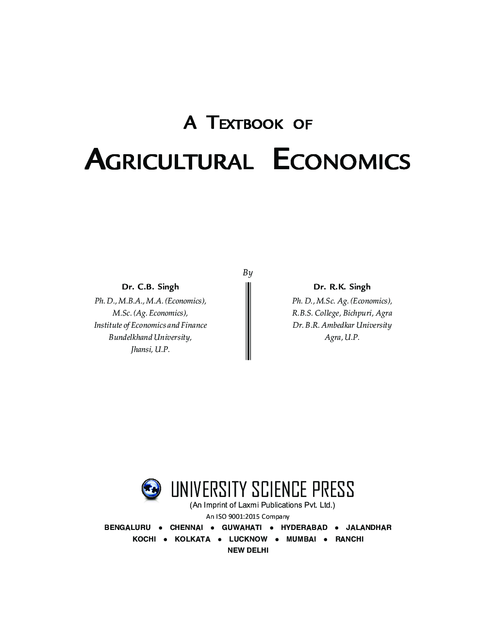 A Textbook of Agricultural Economics  - Page 4
