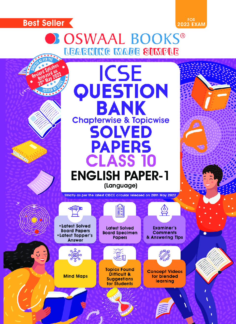Download Oswaal ICSE Question Bank Class 10 English Paper-1 Language Book  (For 2023 Exam) by Panel Of Experts PDF Online