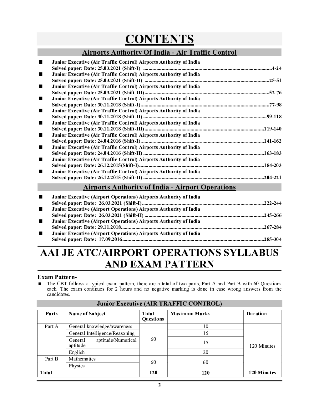 Airports Authority of India (AAI) Junior Executive Solved Papers 2022-23 - Page 3