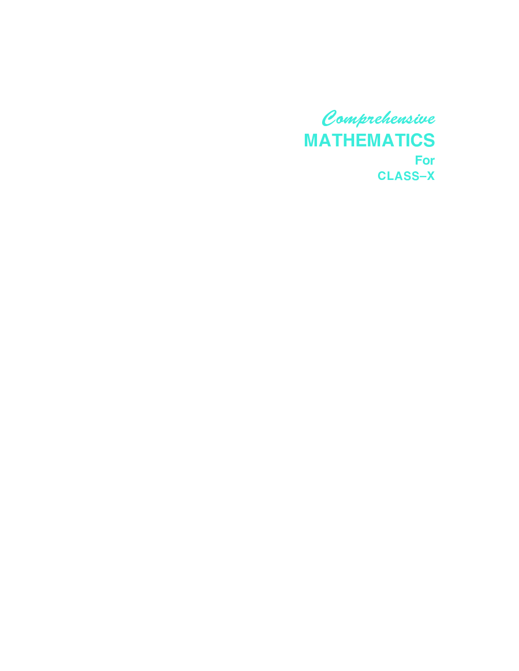 Comprehensive Mathematics - X - Page 2