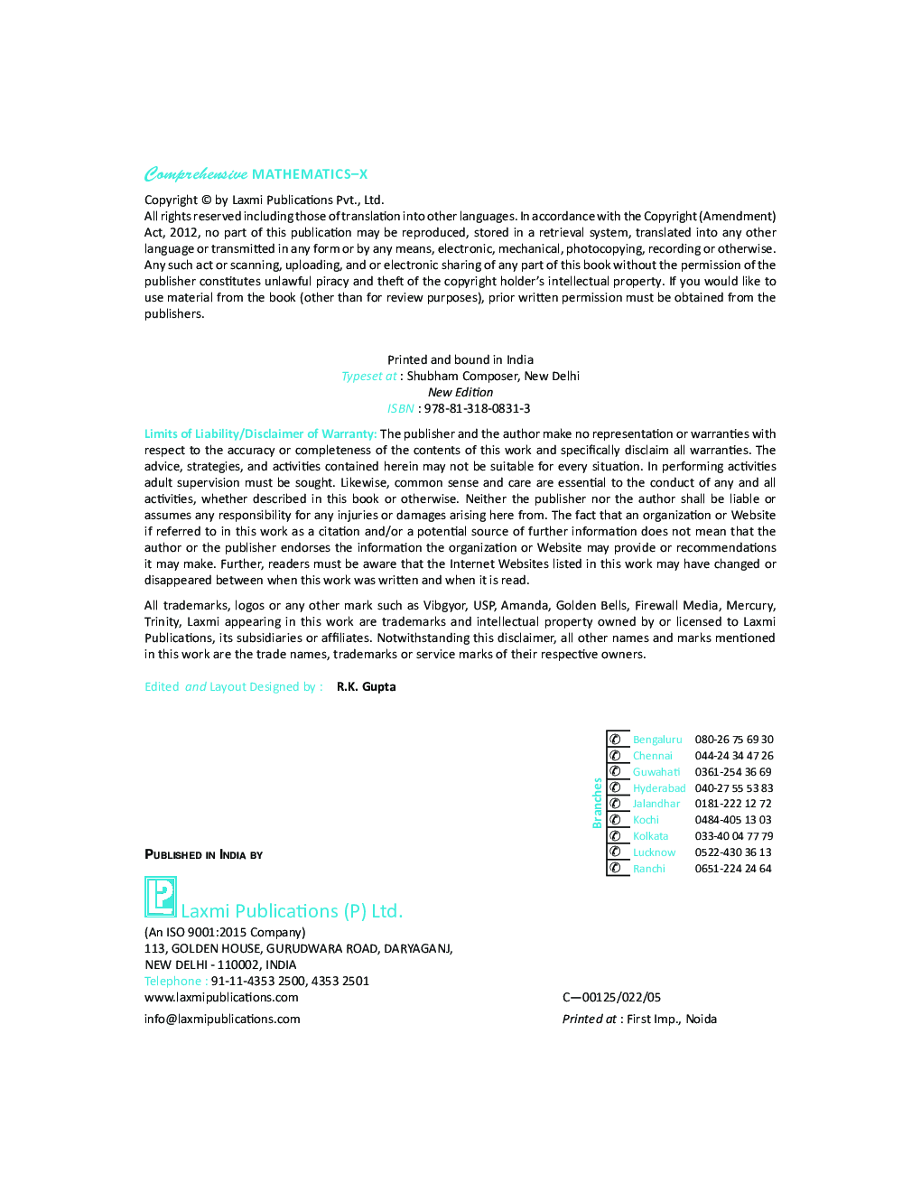 Comprehensive Mathematics - X - Page 5