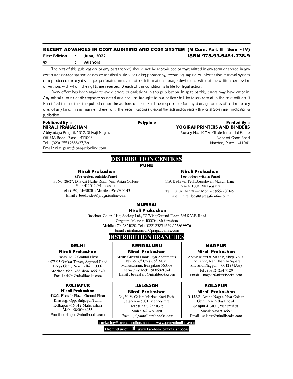 Recent Advances in Cost Auditing and Cost Systems - Page 3