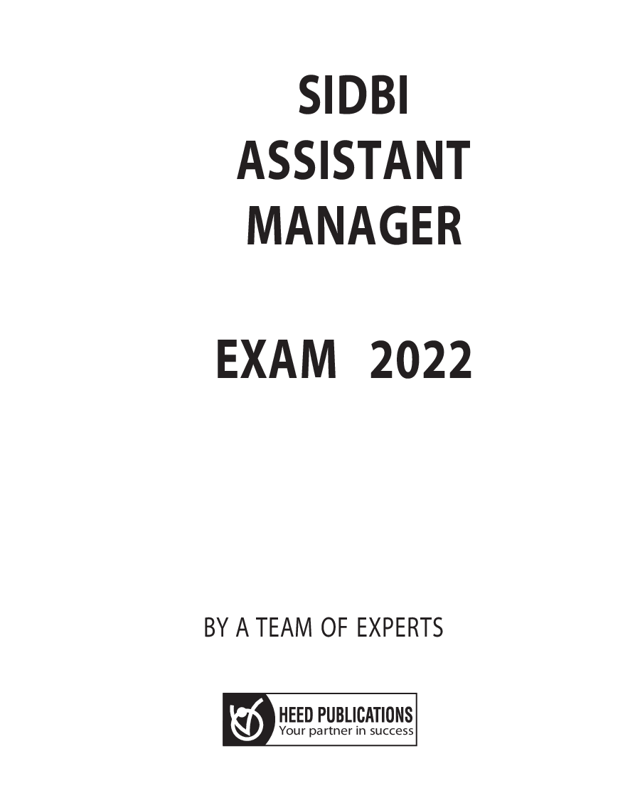 SIDBI Assistant Manager - English - Page 2