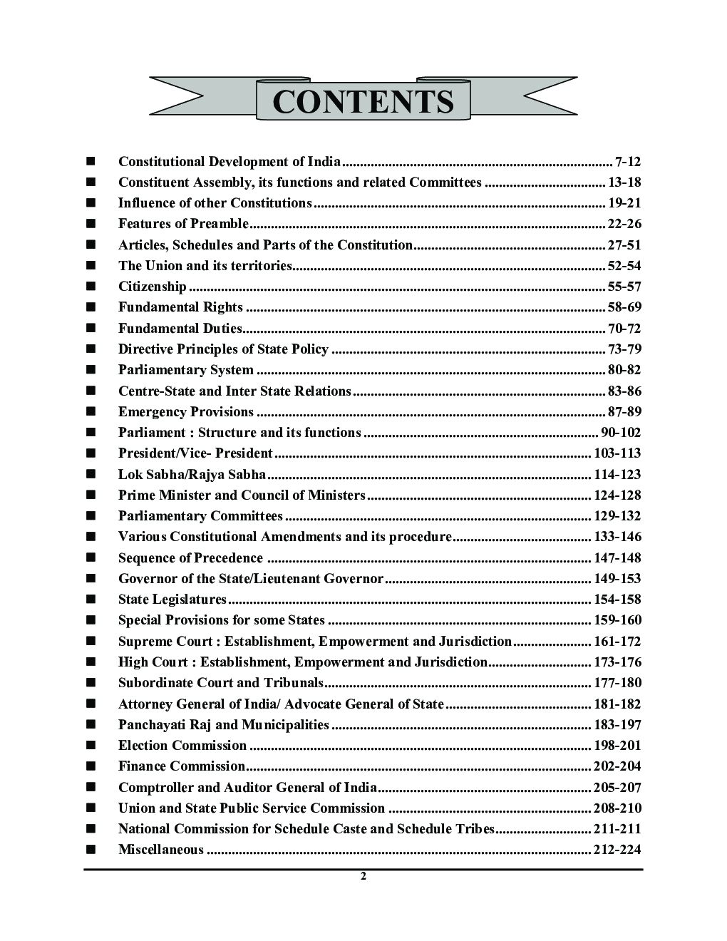 UPSC & All India State PSC Exams General Studies Indian Constitution & Polity Chapter Wise Solved Papers 2022-2023 - Page 3