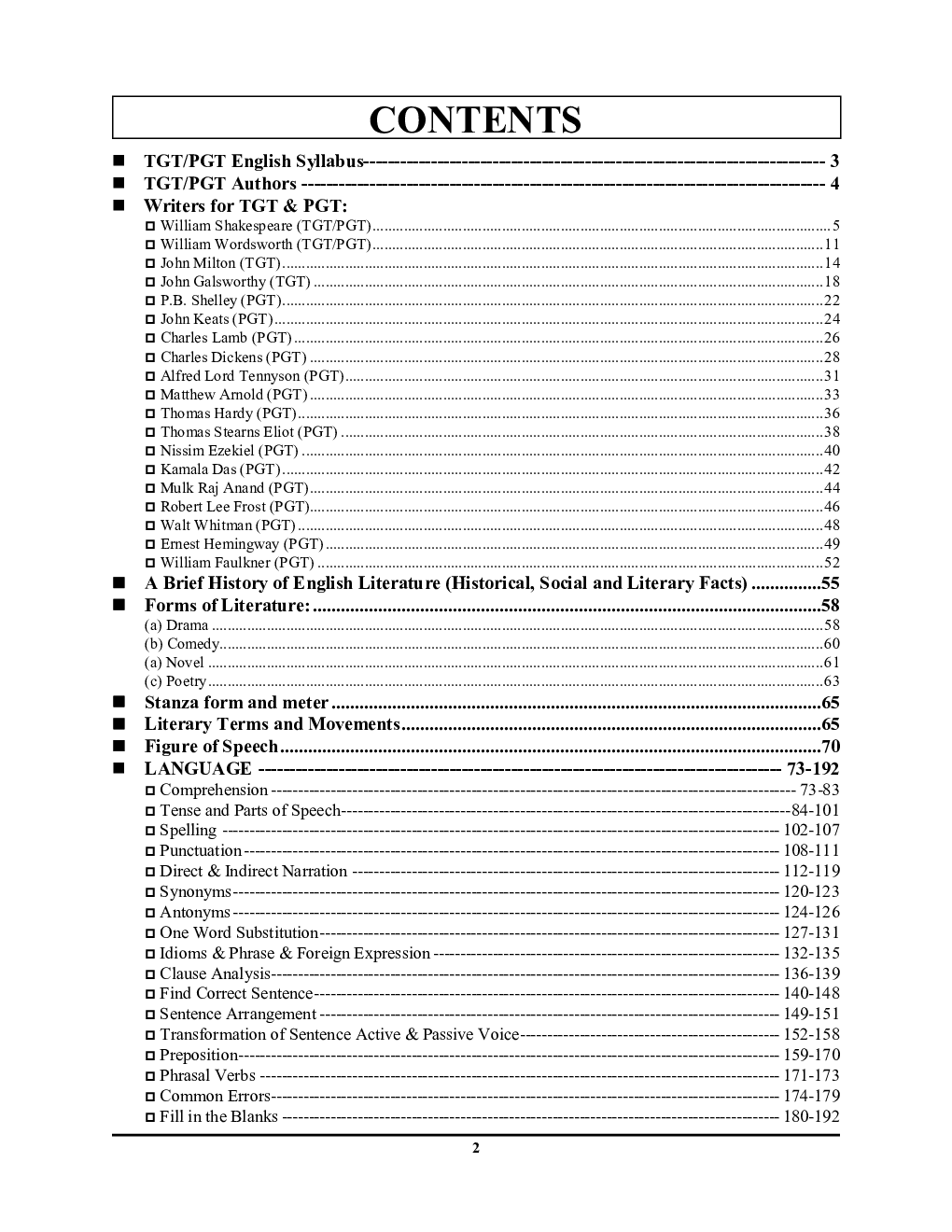 TGT/PGT English Literature & Language Study Material Exam Pointer 2022-23 - Page 3