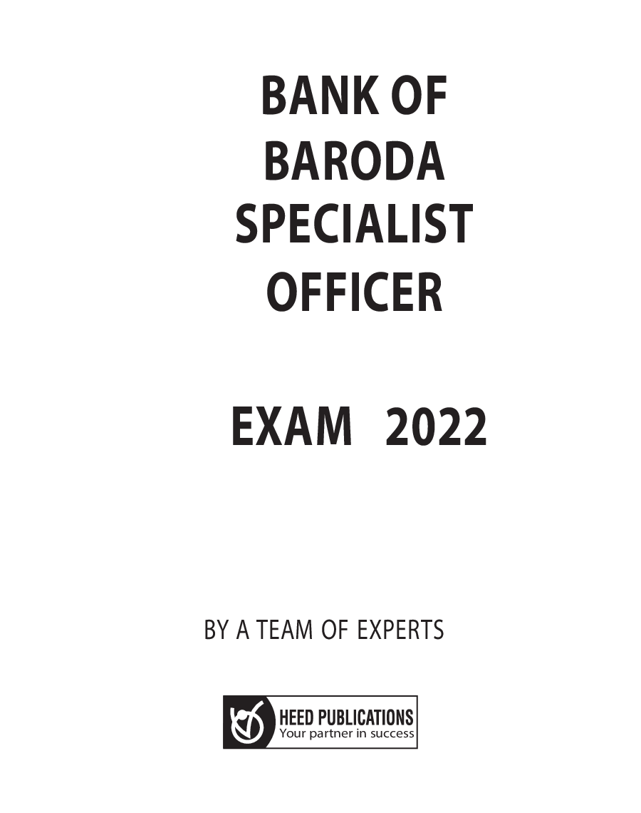 Bank of Baroda Specialist Officer - English - Page 1