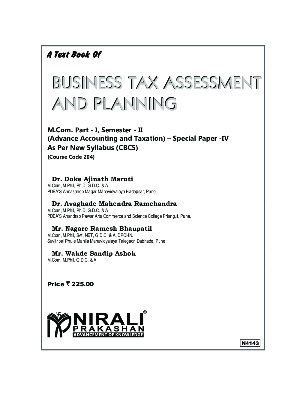 Business Tax Assessment And Planning (Sem-II) - Page 2