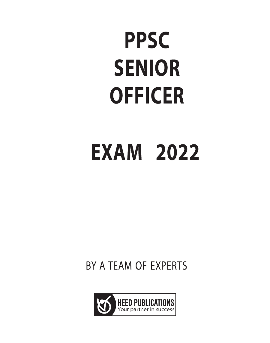 PPSC Punjab Public Service Commission Senior Assistant Exam 2022 - Page 2