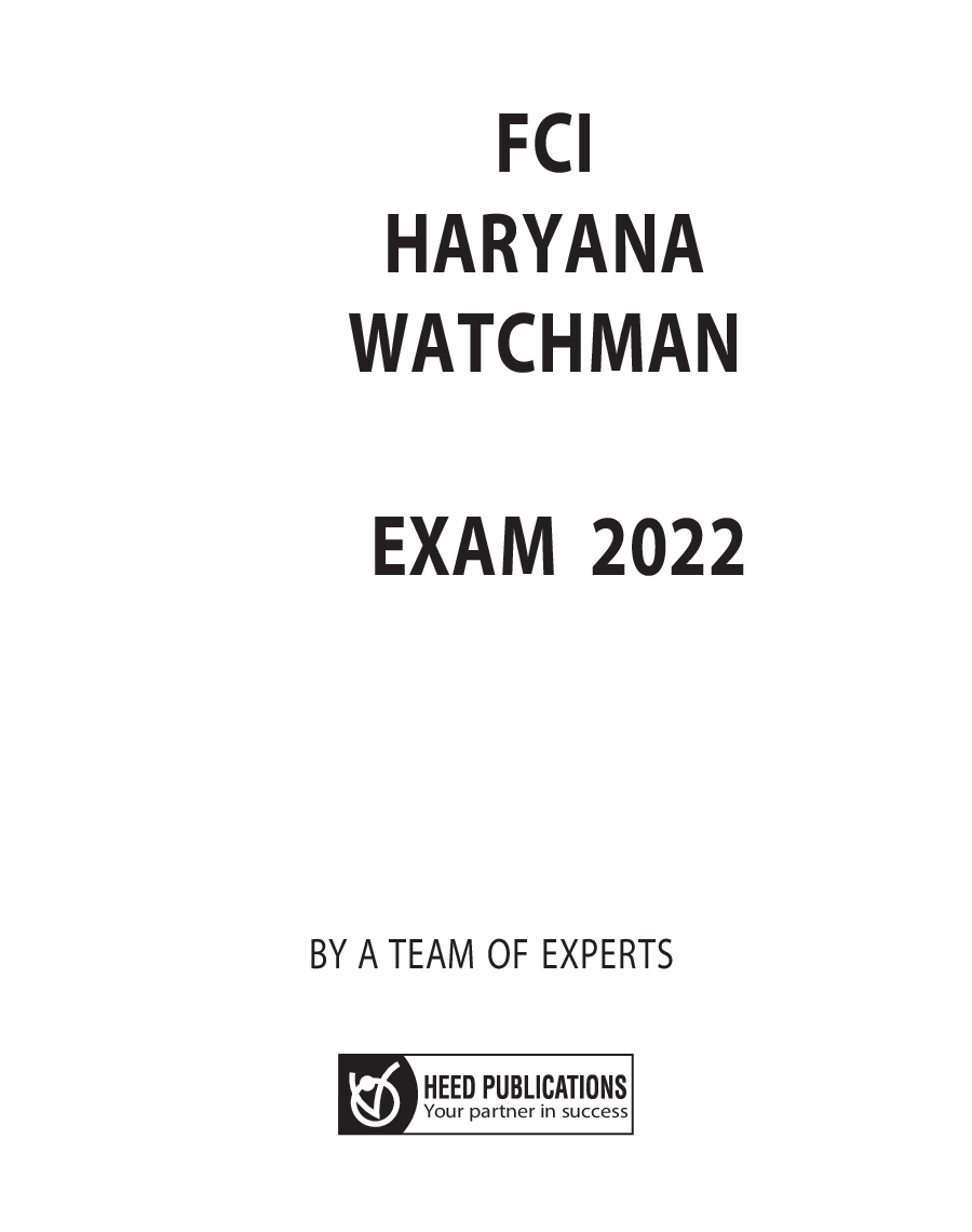 FCI (Food Corporation of India) Haryana - Watchman Exam 2022 - Page 2