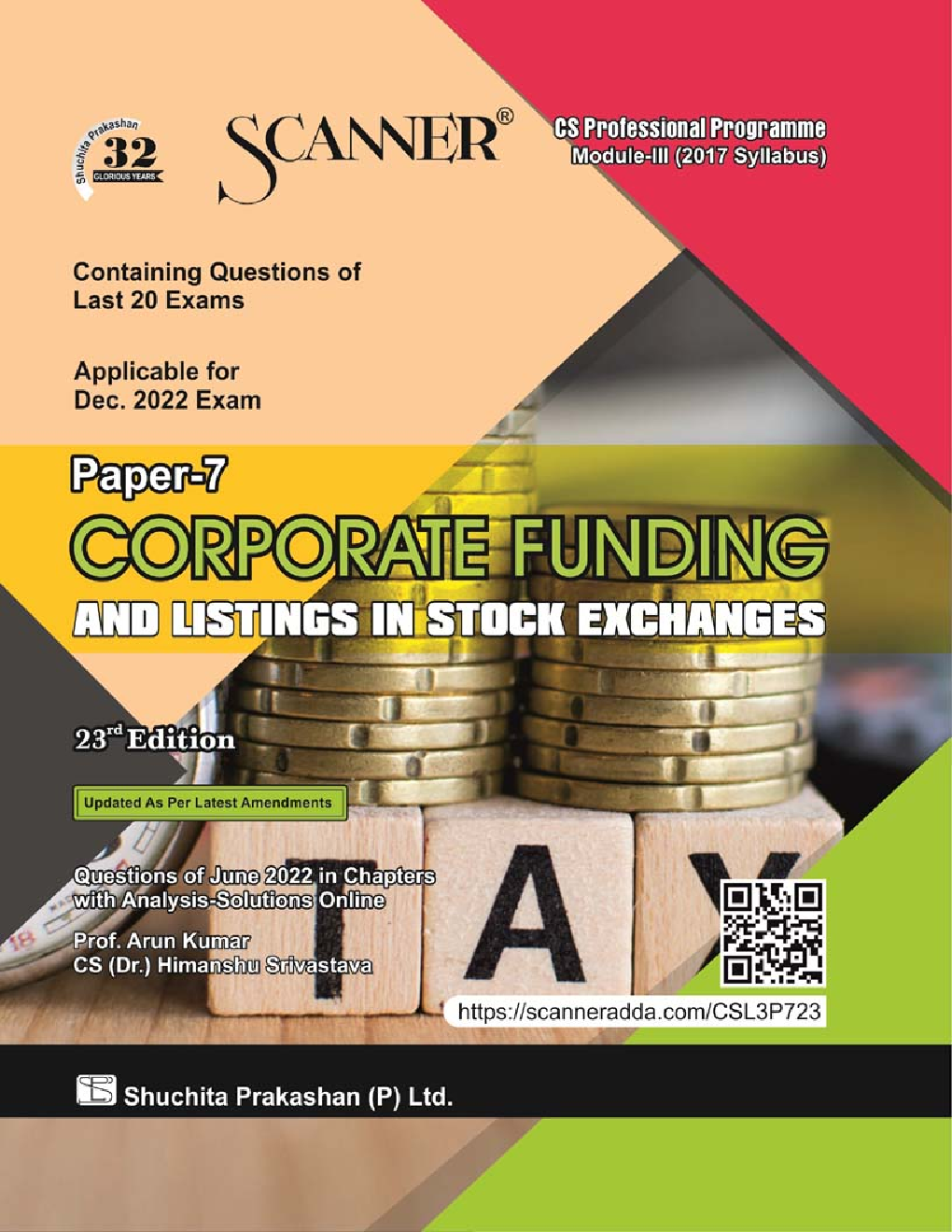 Shuchita Scanner CS Professional Module III Paper - 7 Corporate Funding and Listings in Stock Exchanges - Page 1