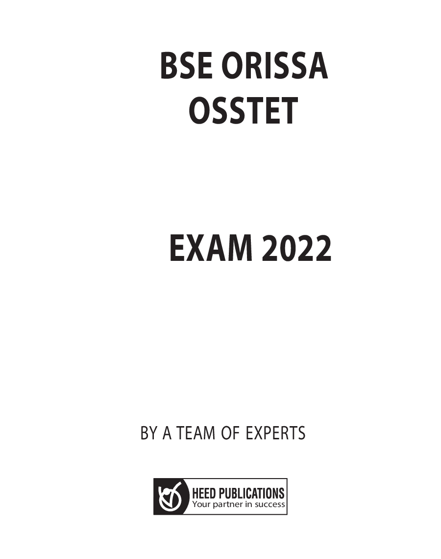 BSE, Orissa - OSSTET (Odisha Secondary School Teacher Eligibility Test) - Page 2
