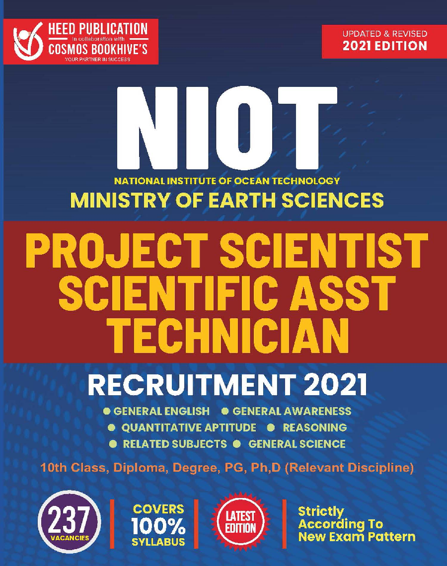 NIOT Project Scientist Scientific Asst. Technician Recriutment 2021 - Page 1