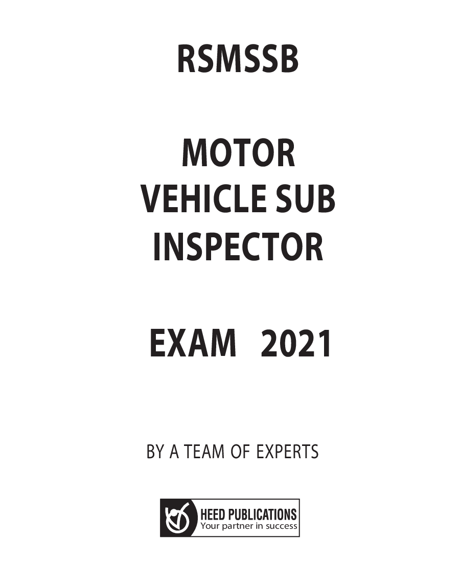RSMSSB Motor Vehicle Sub Inspector Recruitment Exam 2021 - Page 2