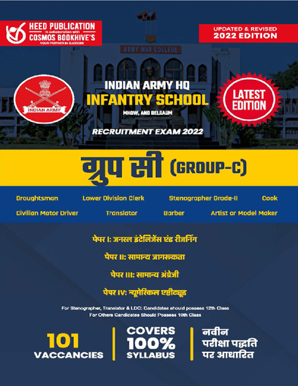 Indian Army HQ Infantry School MHOW ग्रुप सी (Group-C) परीक्षा 2022 - Page 1