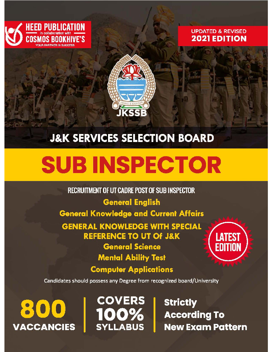 JKSSB Sub Inspector Exam - Page 1
