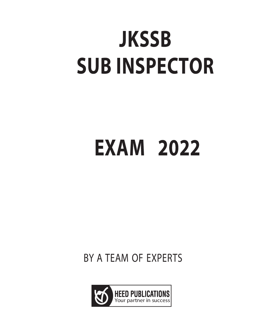 JKSSB Sub Inspector Exam - Page 2