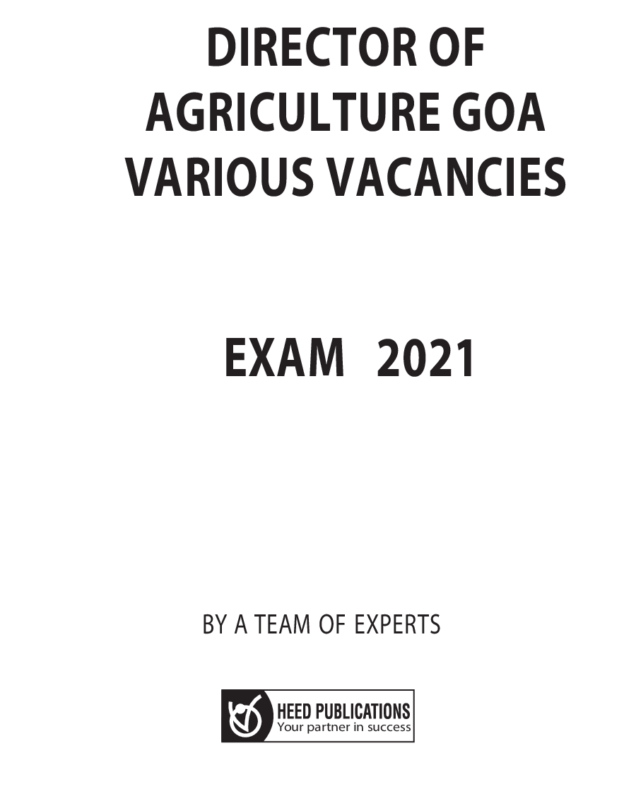 Directorate of Agriculture, Goa - Various Vacancies Exam - Page 2