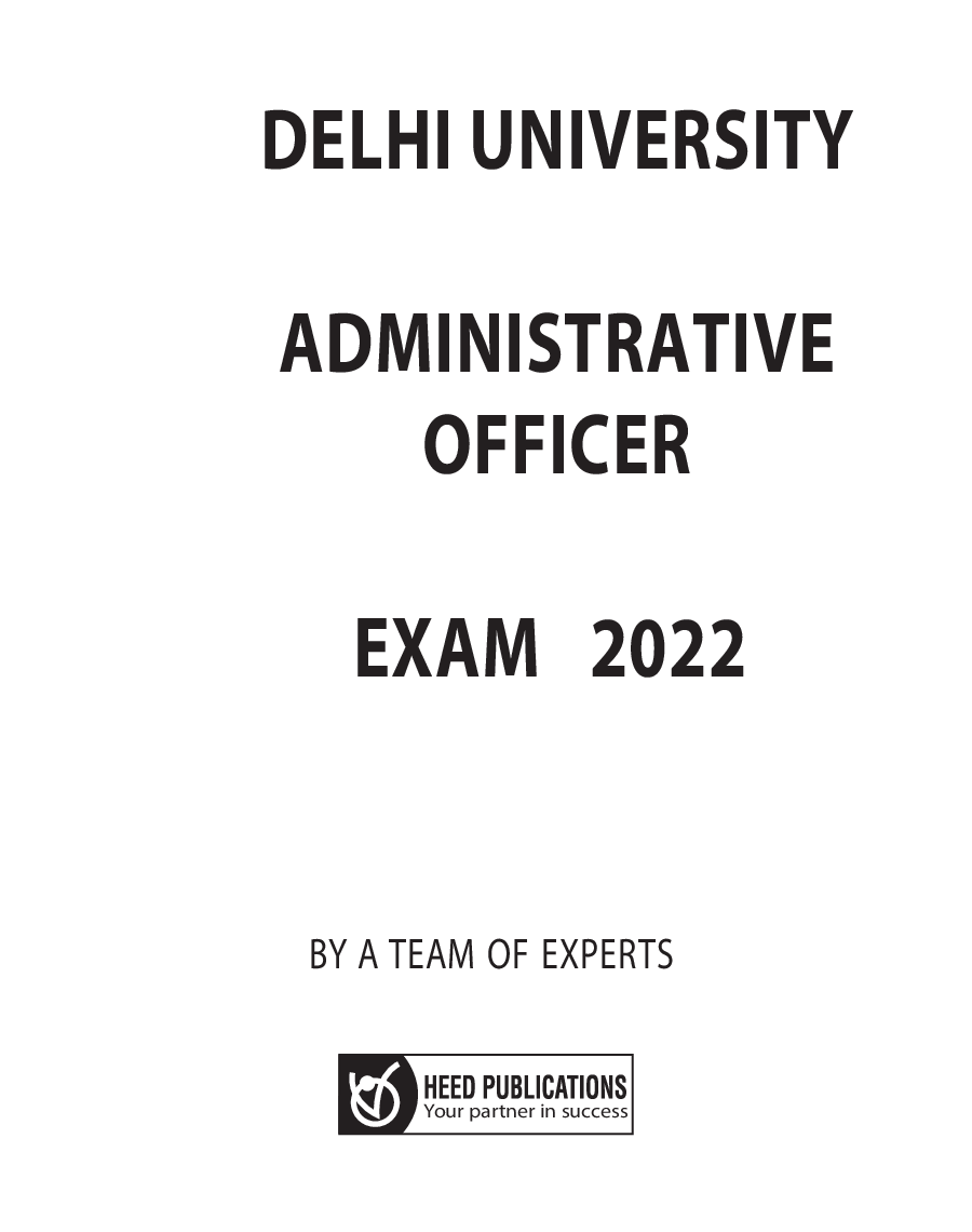 Delhi University Recruit Exam for Administrative Officer, Senior Personal Asst & Other - Page 2