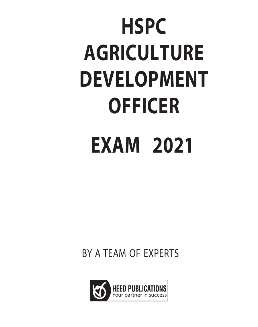 HPSC - Agriculture Development Officer (ADO) Exam 2021 - Page 2