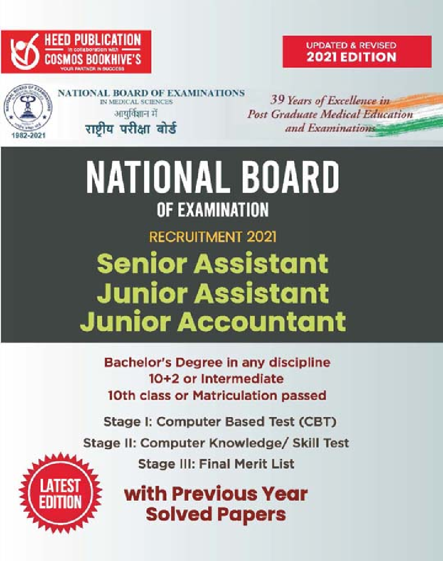 National Board Examination Senior Assistant, Junior Assistant, Junior Accountant Recruitment - Page 1
