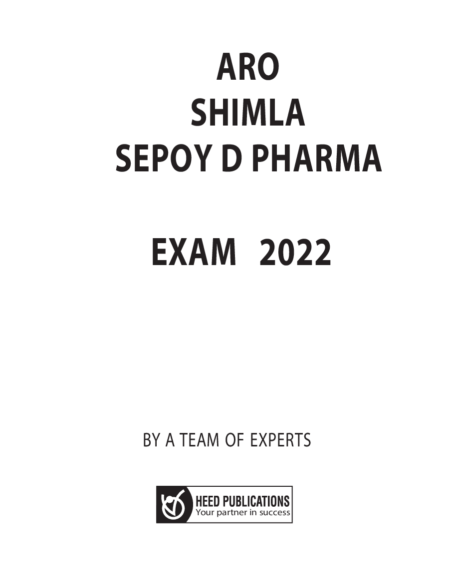 ARO (Army Recruiting Office), Shimla - Sepoy 'D' Pharma Exam - Page 2