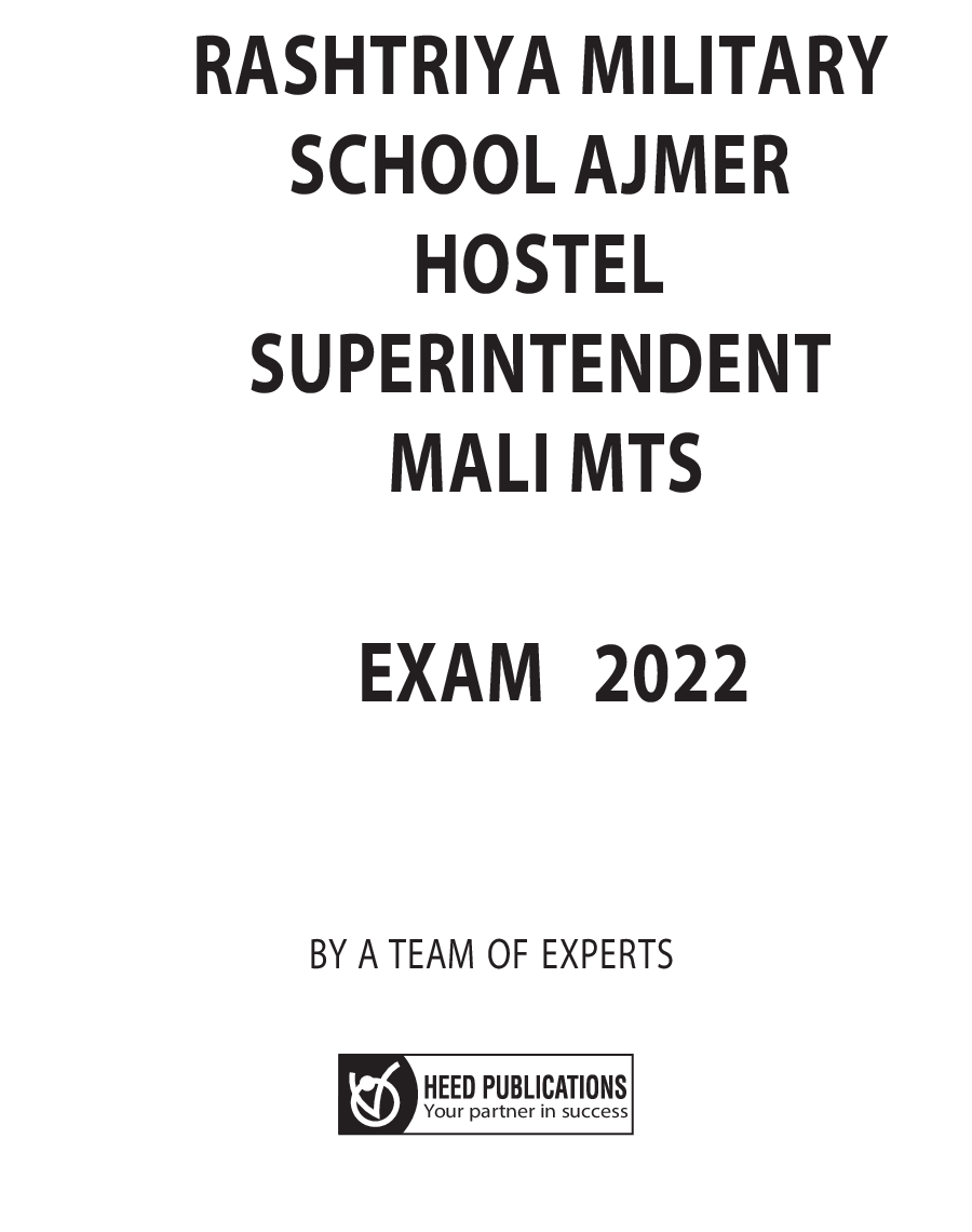 Rashtriya Military School, Ajmer - Hostel Superintendent, Mali (MTS) and Others - Page 2