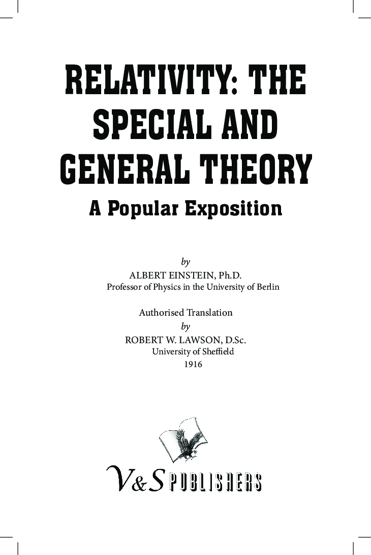 Relativity: The Special and the General Theory - Page 2