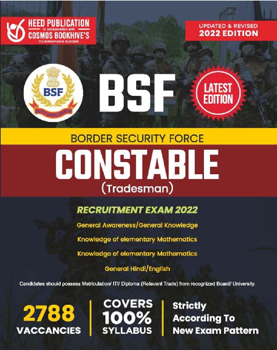 BSF Border Security Force Constable (Tradesman) Recruitment Exam - Page 1