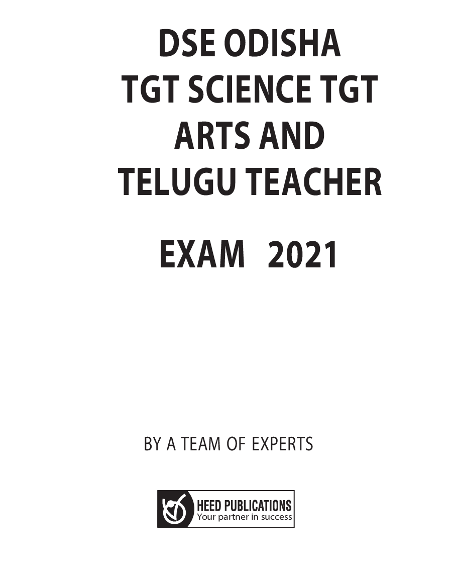 DSE Odisha - TGT Science (PCM, CBZ) TGT Arts And Telugu Teacher Exam - Page 2