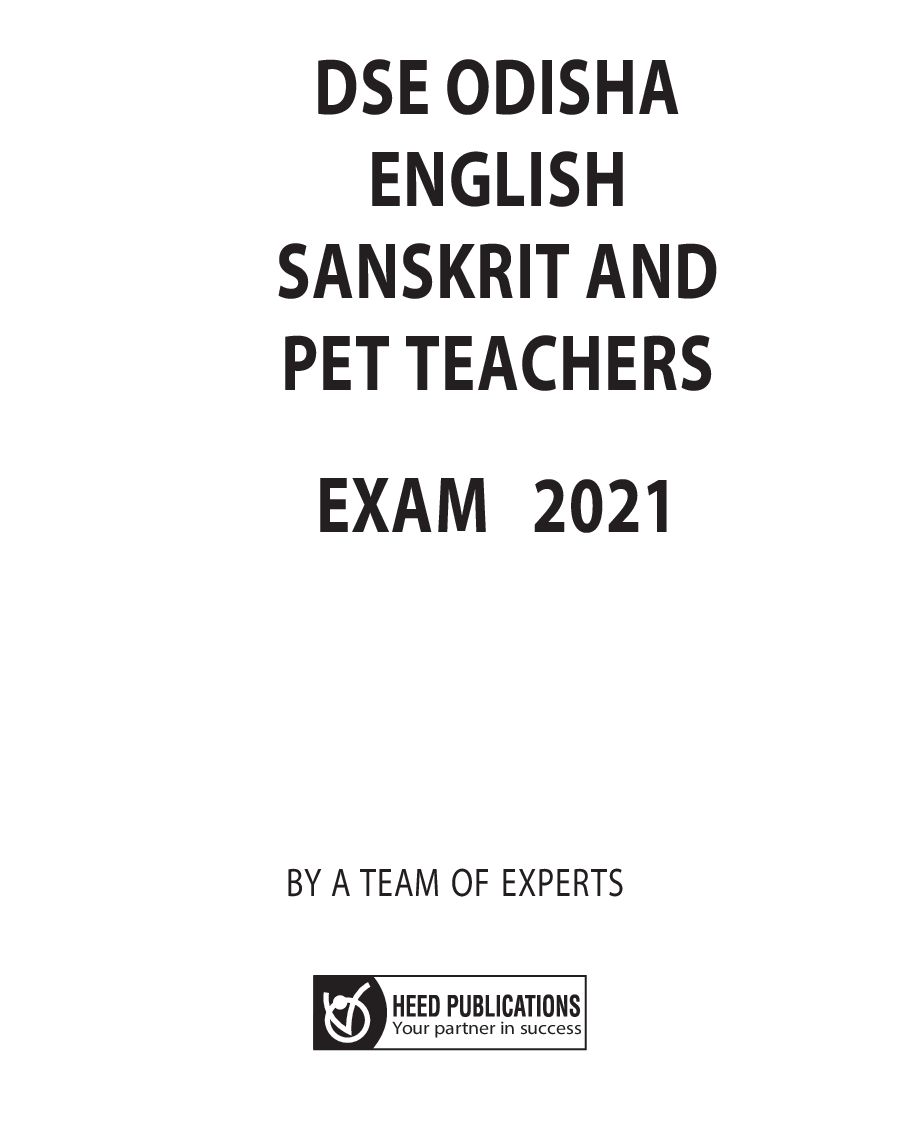 DSE, Odisha - English, Sanskrit And PET Teachers Exam - Page 2