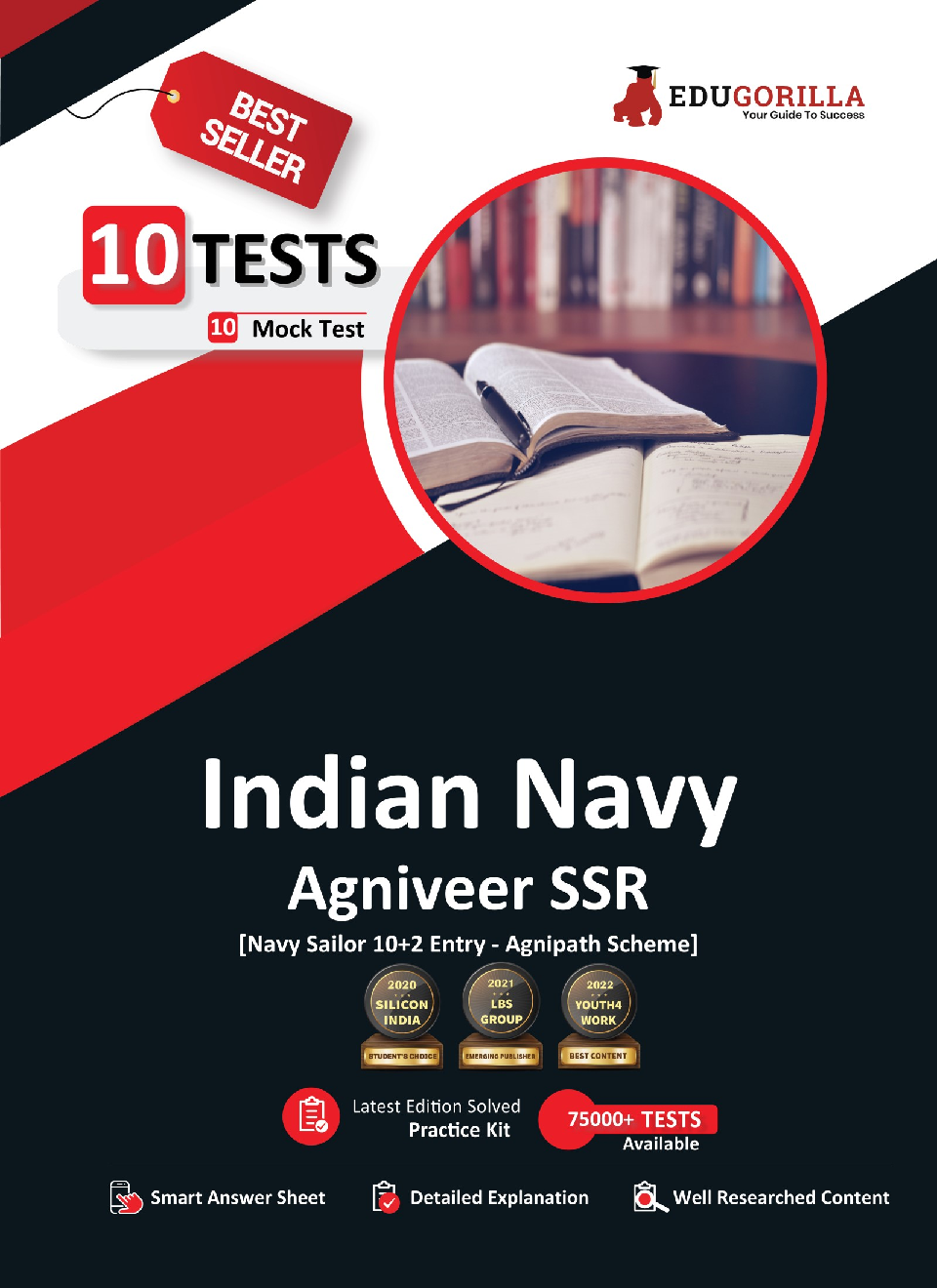 EduGorilla Indian Navy Agniveer SSR | Navy Sailor 10+2 Entry Batch | 10 Full-Length Mock Tests (1000 Solved Questions) - Page 1