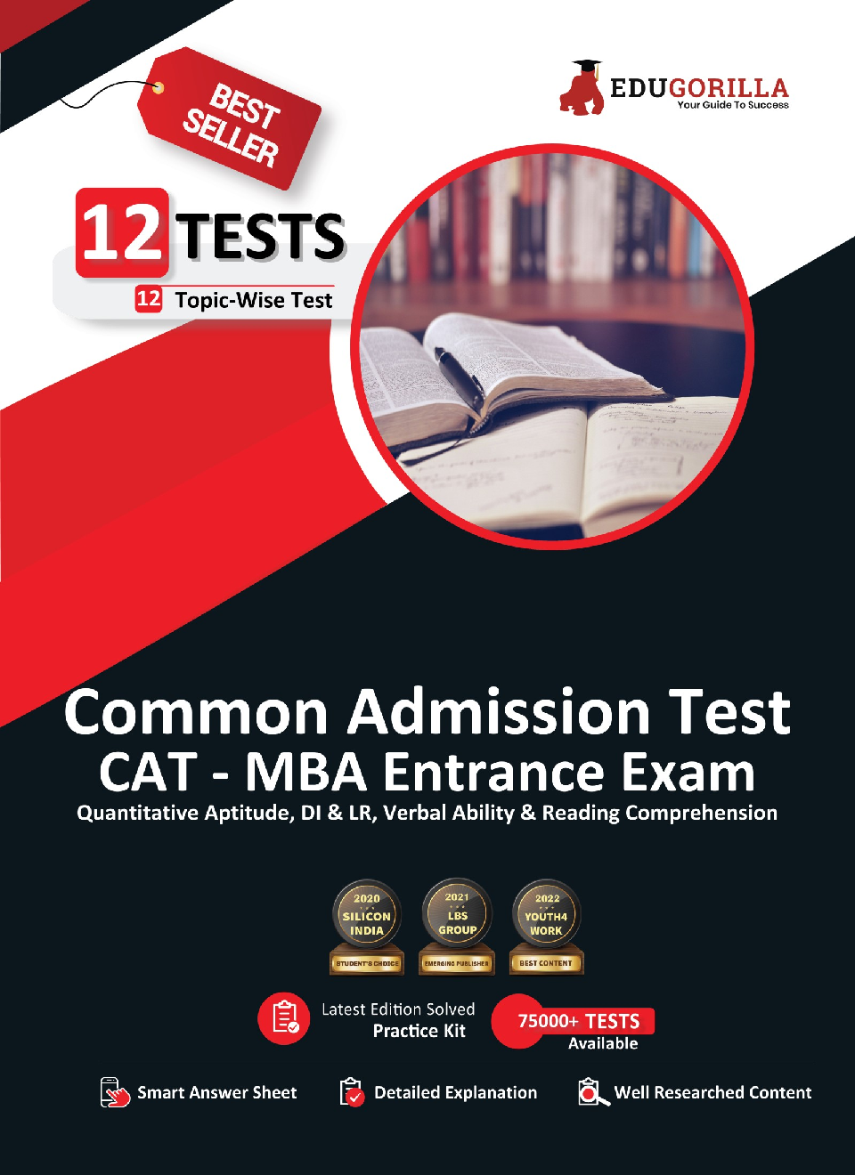 EduGorilla Common Admission Test CAT-MBA Entrance Exam Book 2022  | 12 Solved Topic-wise Tests - Page 1