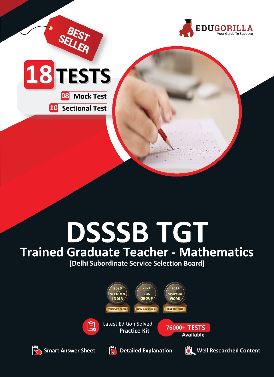 EduGorilla DSSSB TGT Mathematics Exam 2022 : Trained Graduate Teacher | 1800+ Solved Questions (8 Mock Tests + 10 Sectional Tests) - Page 1