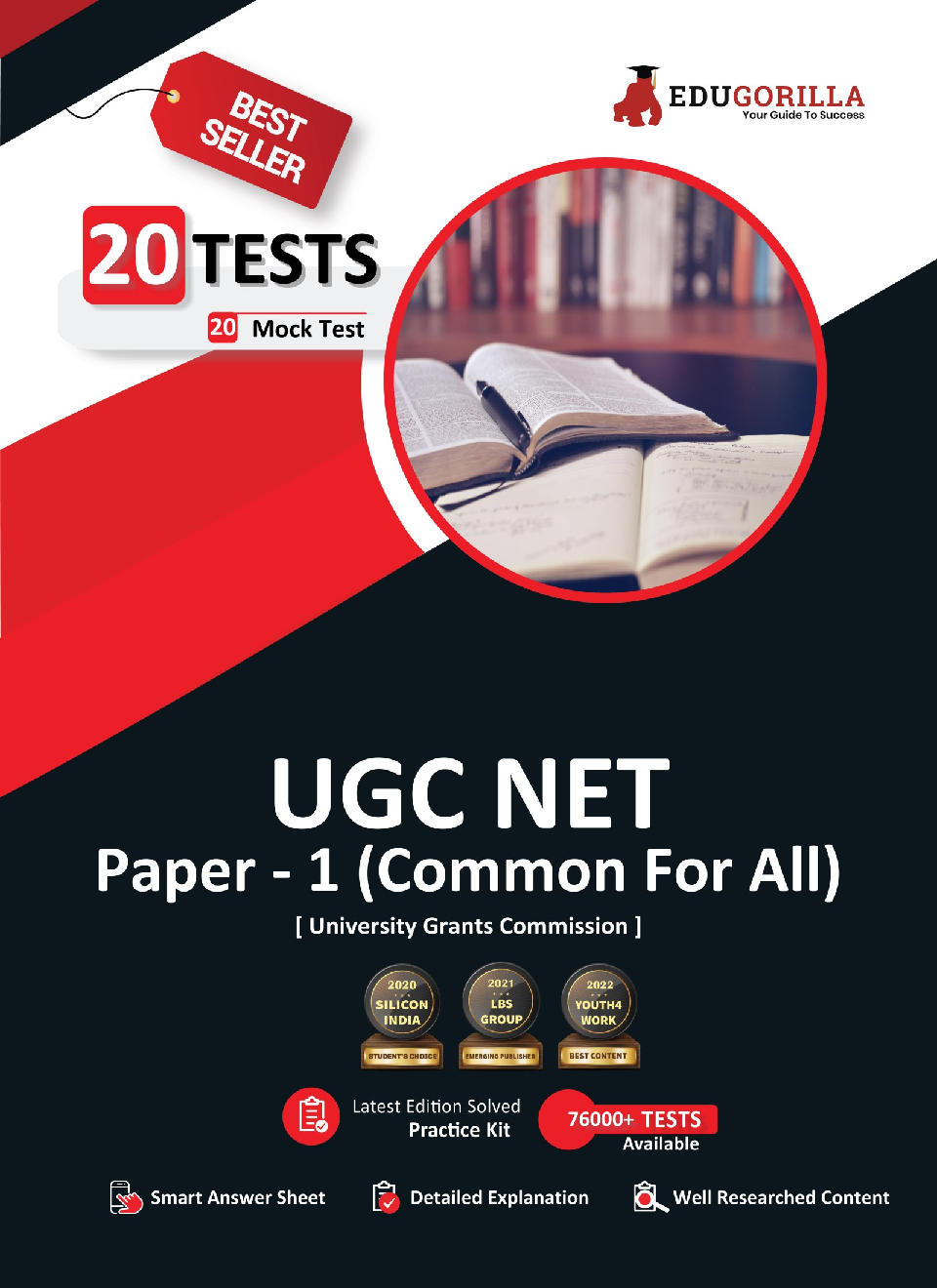 EduGorilla NTA UGC NET Paper 1 : Teaching And Research Aptitude | Common For All (Compulsory) | 20 Mock Tests [1000+ Solved Questions] - Page 1