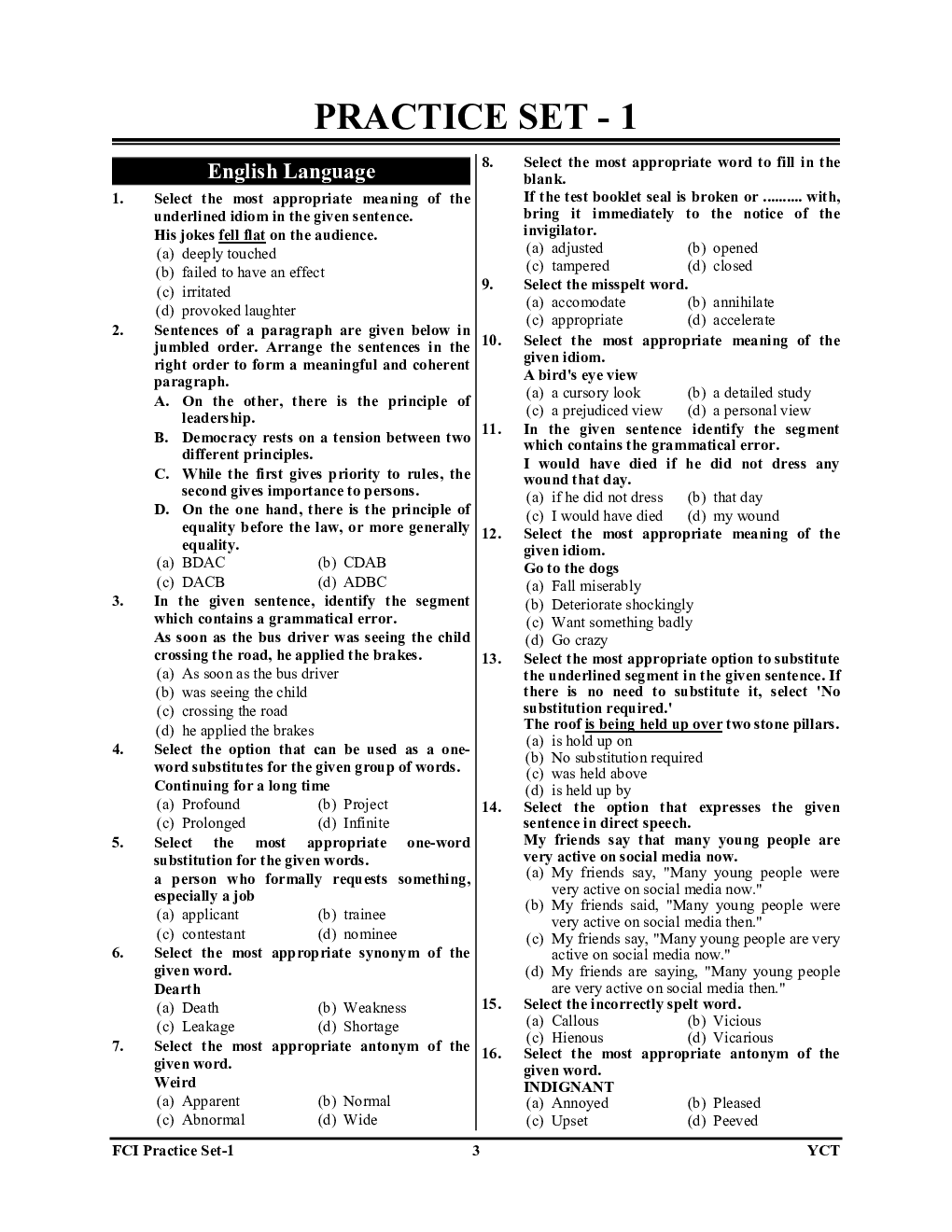 Food Corporation Of India (FCI) Non-Executive/managers प्रैक्टिस बुक 2022-23 - Page 4