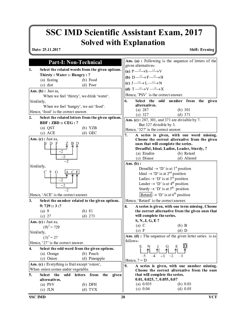 SSC IMD Scientific Assistant Electronics & Telecommunication Solved Papers 2022-23 - Page 5