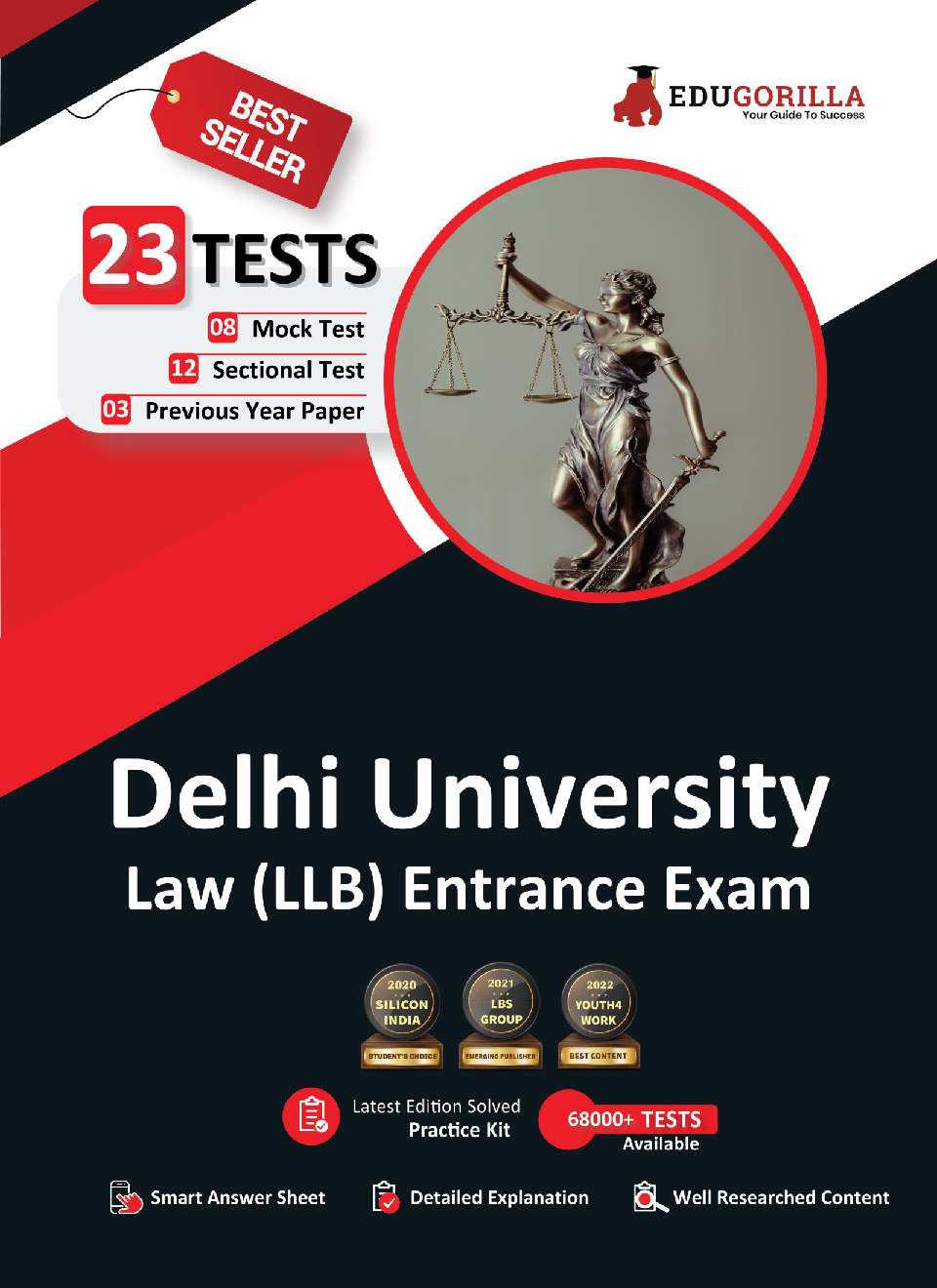 DU LLB (Law) Entrance Exam 2022 | 8 Full-length Mock Tests (Solved) + 12 Sectional Tests (Solved) + 3 Previous Year Papers (Unsolved) - Page 1