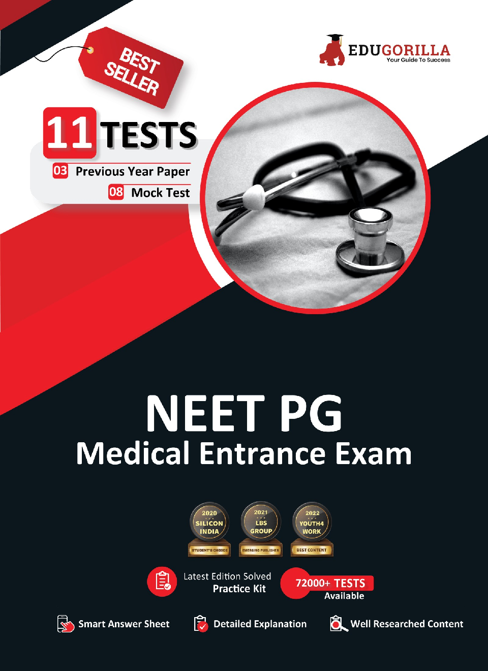 NEET PG Entrance Exam 2022 | 8 Full-length Mock Tests + 3 Previous Year Papers (3300+ Solved Questions) | Free Access to Online Tests - Page 1