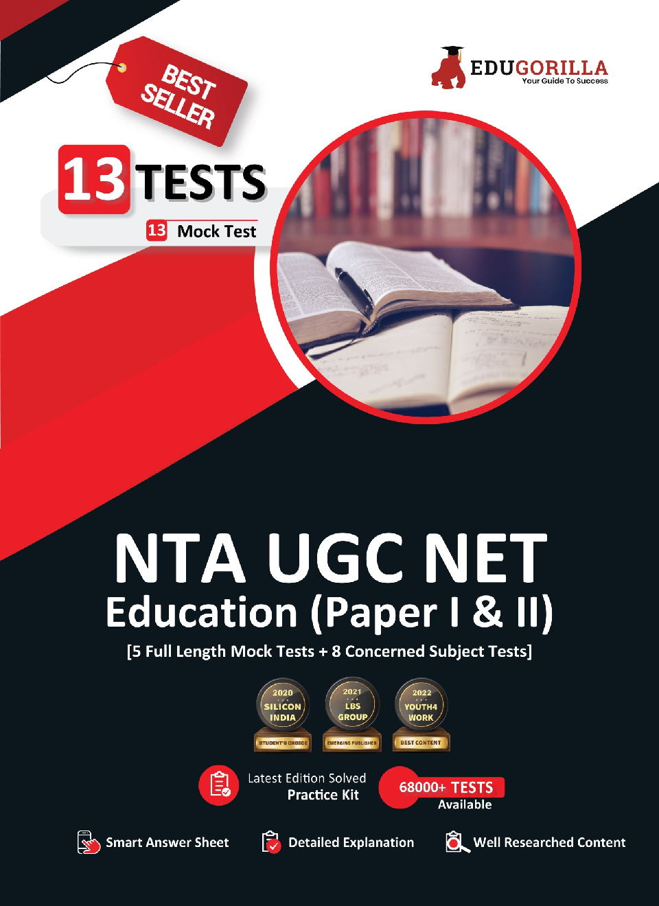 NTA UGC NET Education Exam 2022 | 1500+ Solved Questions [5 Full-length Mock Tests (Paper I & II) + 8 Concerned Subject Tests (Paper II)] | Free Access to Online Tests - Page 1