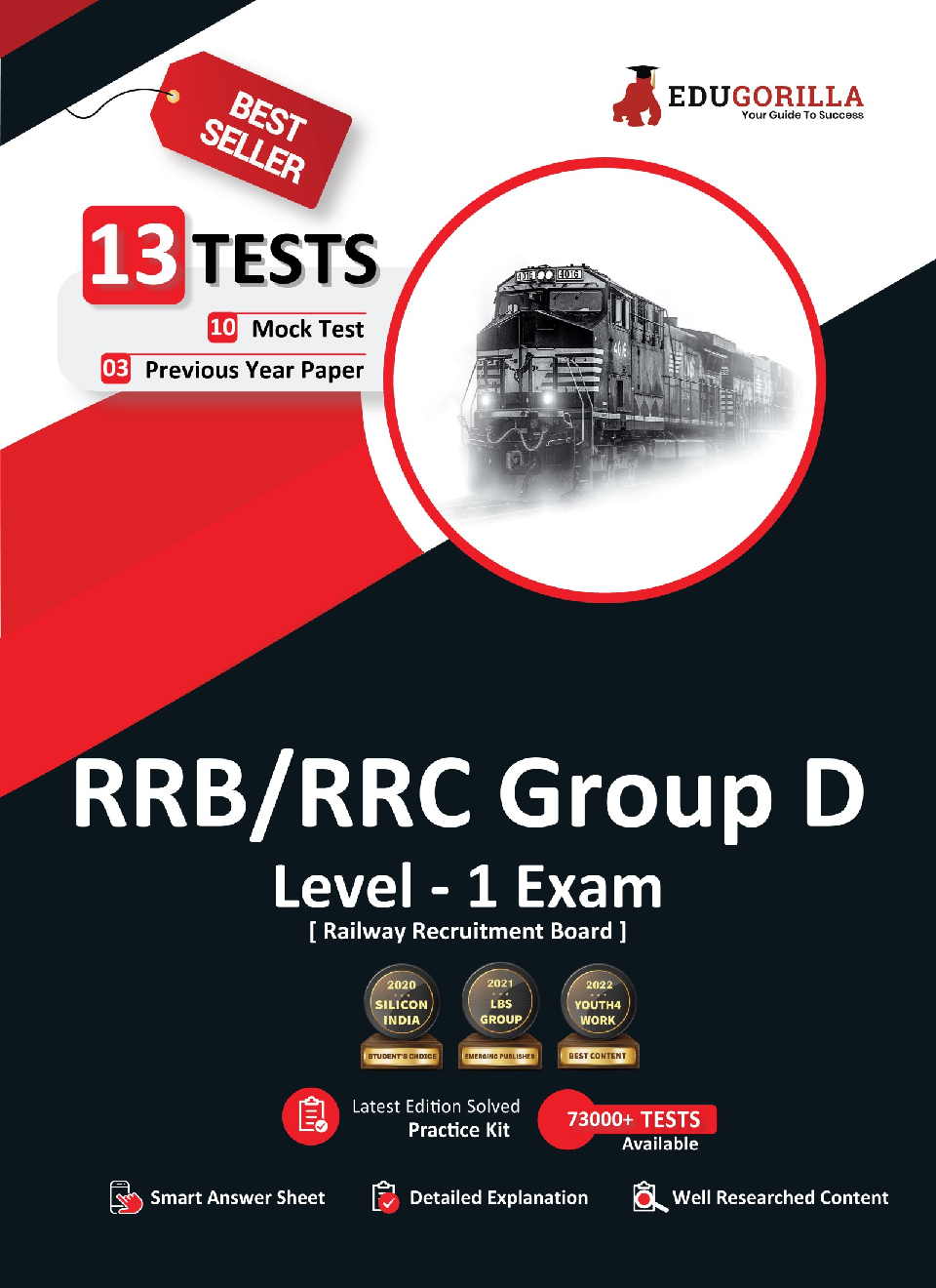 RRB Group D Level 1 Exam 2022 | 1300+ Solved Questions (10 Full-length Mock Tests + 3 Previous Year Papers) | Free Access to Online Tests - Page 1