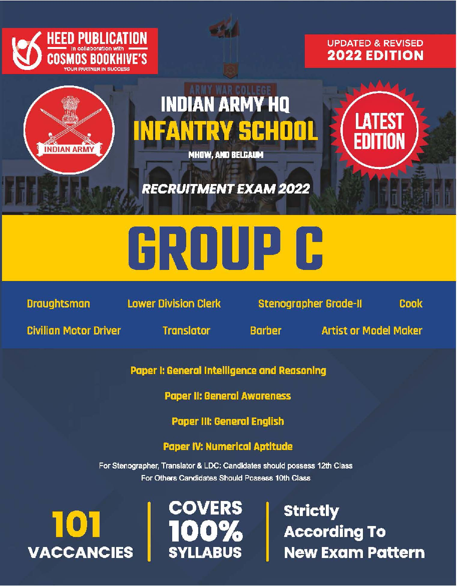 Infantry School MHOW Accountant Draughtsman Ldc Carpenter Painter Exam 2022 - Page 1