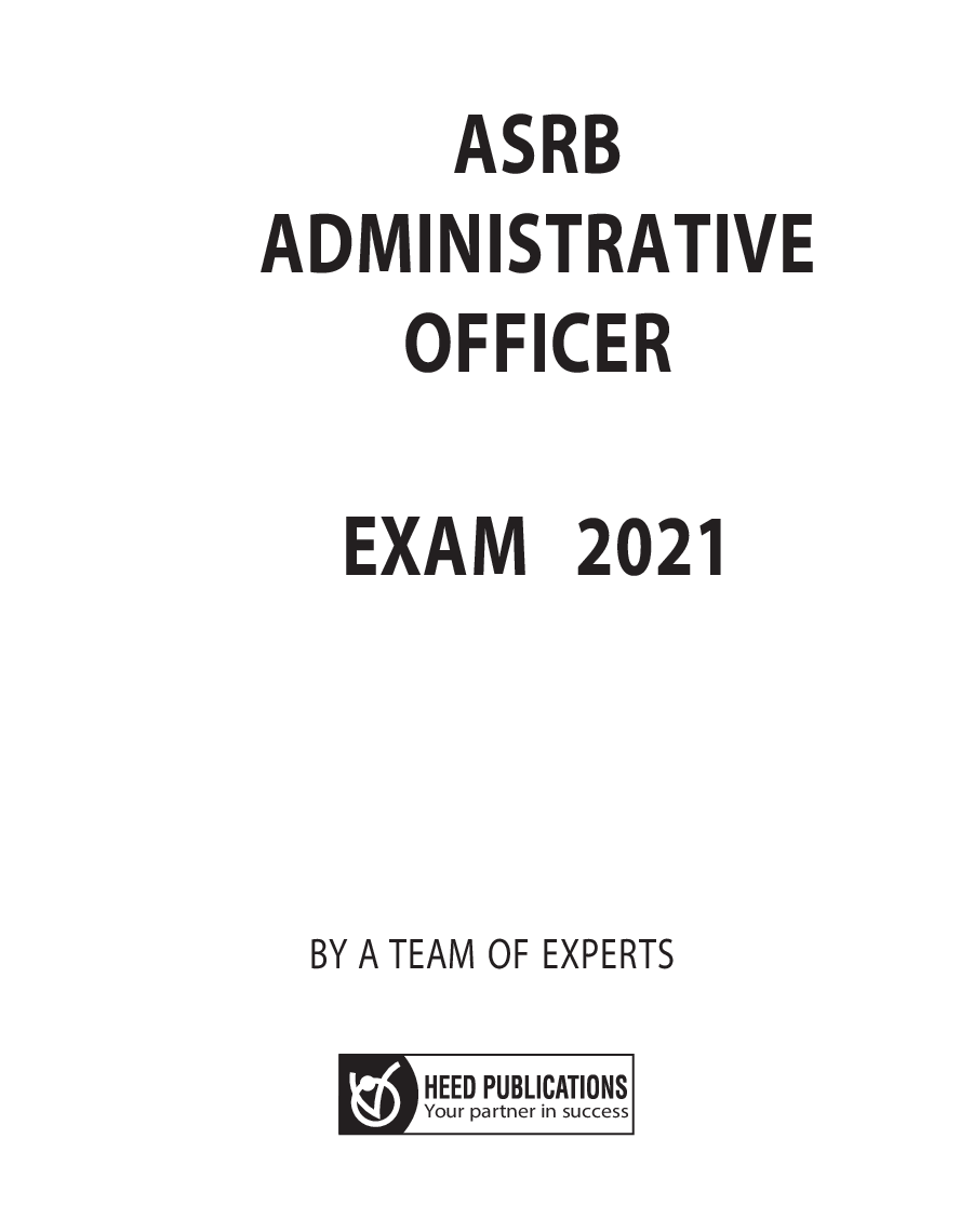 ASRB Administrative Officer Exam 2021 - Page 2