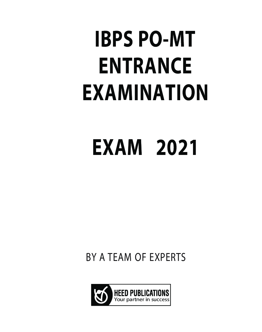 IBPS PO-mt Entrance Examination Exam 2021 - Page 2