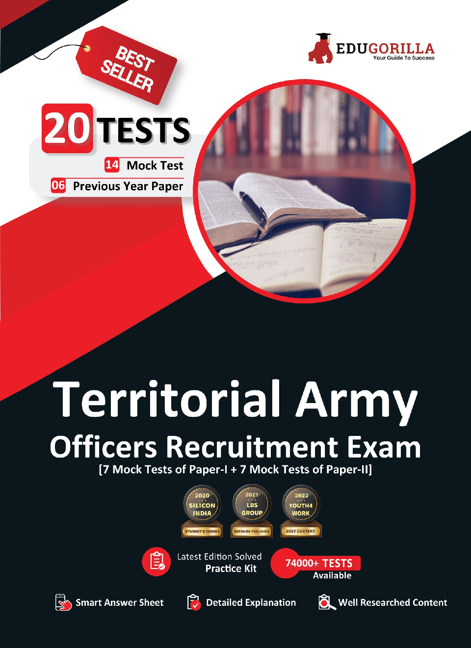 Territorial Army Officers Recruitment Exam 2022 (Paper I & II) | 14 Mock Tests + 6 Previous Year Papers (2000+ Solved Questions) | Free Access to Online Tests - Page 1