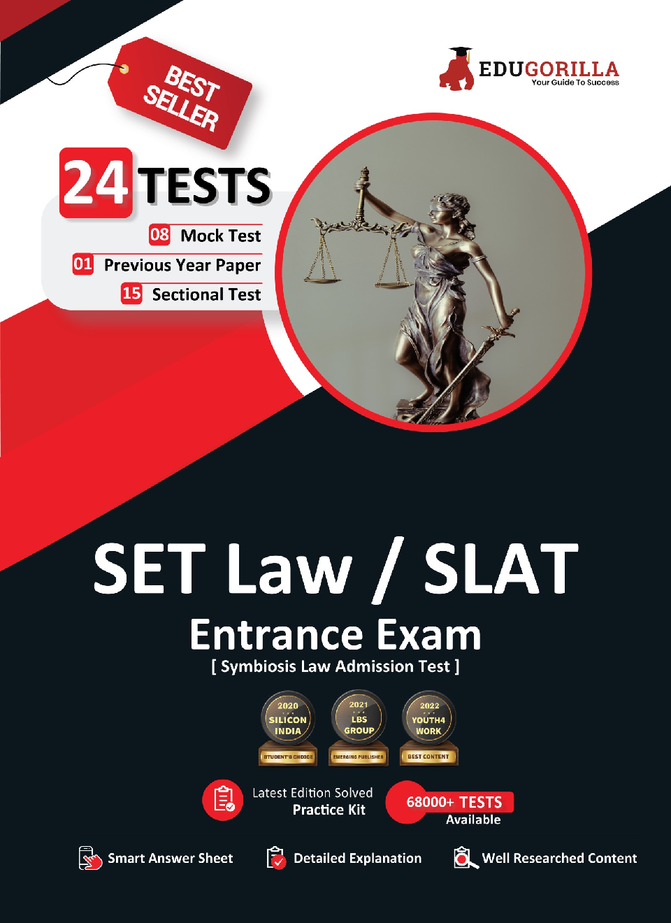 SET Law/SLAT Entrance Exam 2022 | Symbiosis Law Admission Test | 8 Mock Tests + 15 Sectional Tests + 1 Previous Year Paper - Page 1