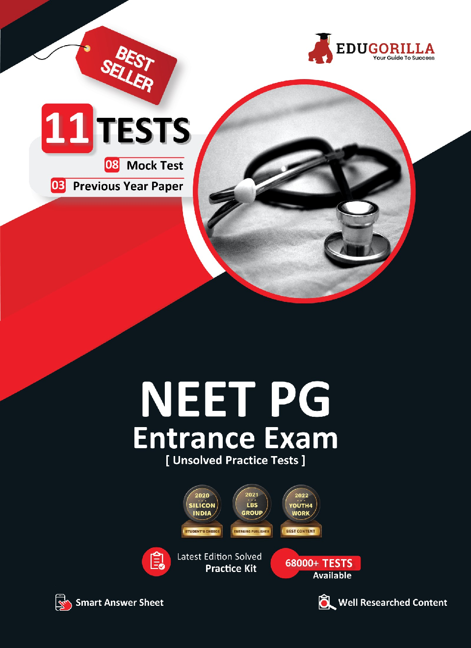 NEET PG Entrance Exam 2022 Book | 3300+ Objective Questions | Unsolved Practice Sets (8 Mock Tests + 3 Previous Year Papers) - Page 1