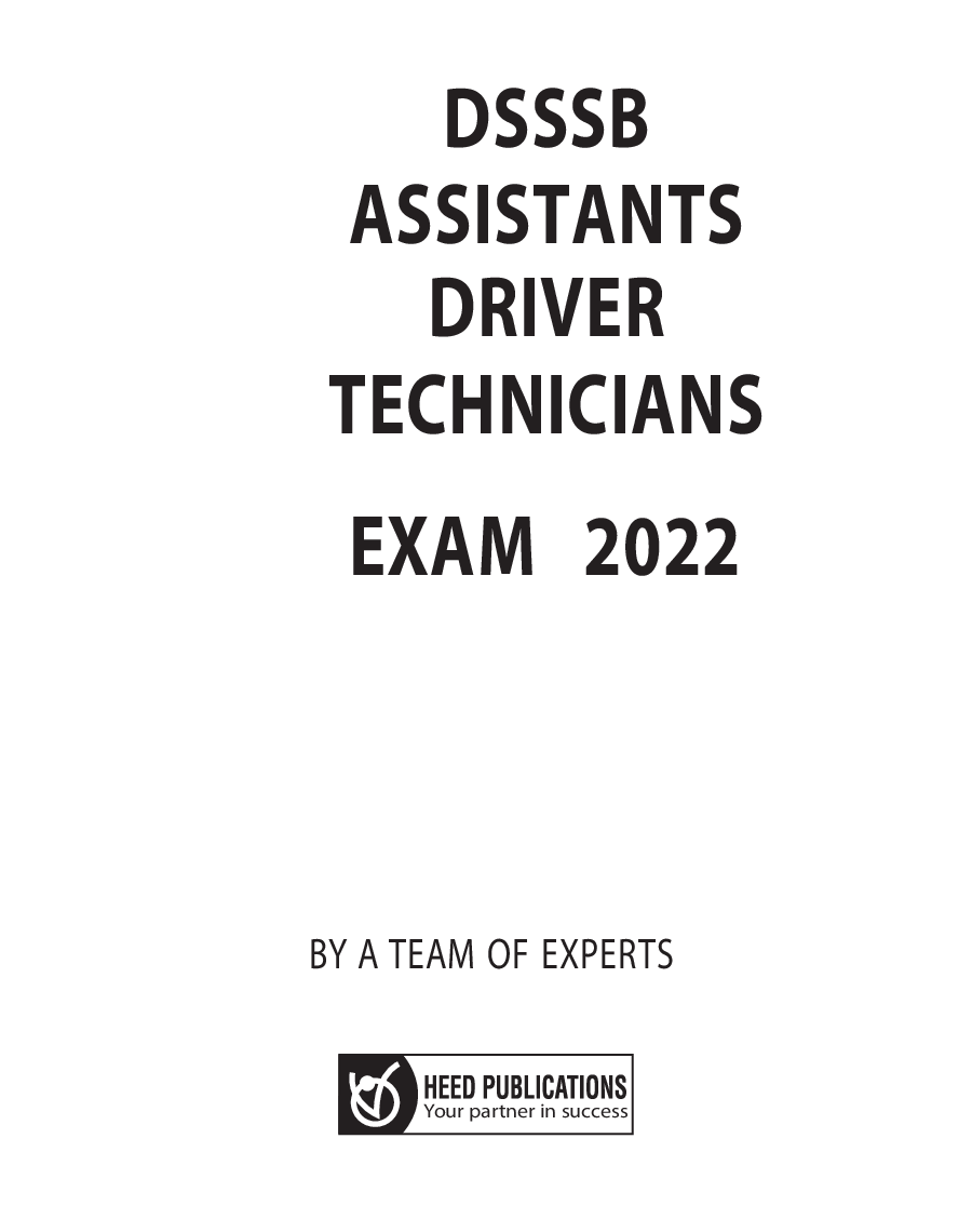 DSSSB Assistants driver Technicians Exam - Page 2